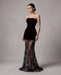 Lace Elegance Strapless Gown