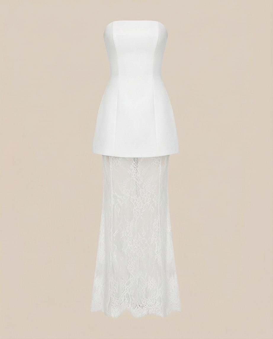 White bridal dress