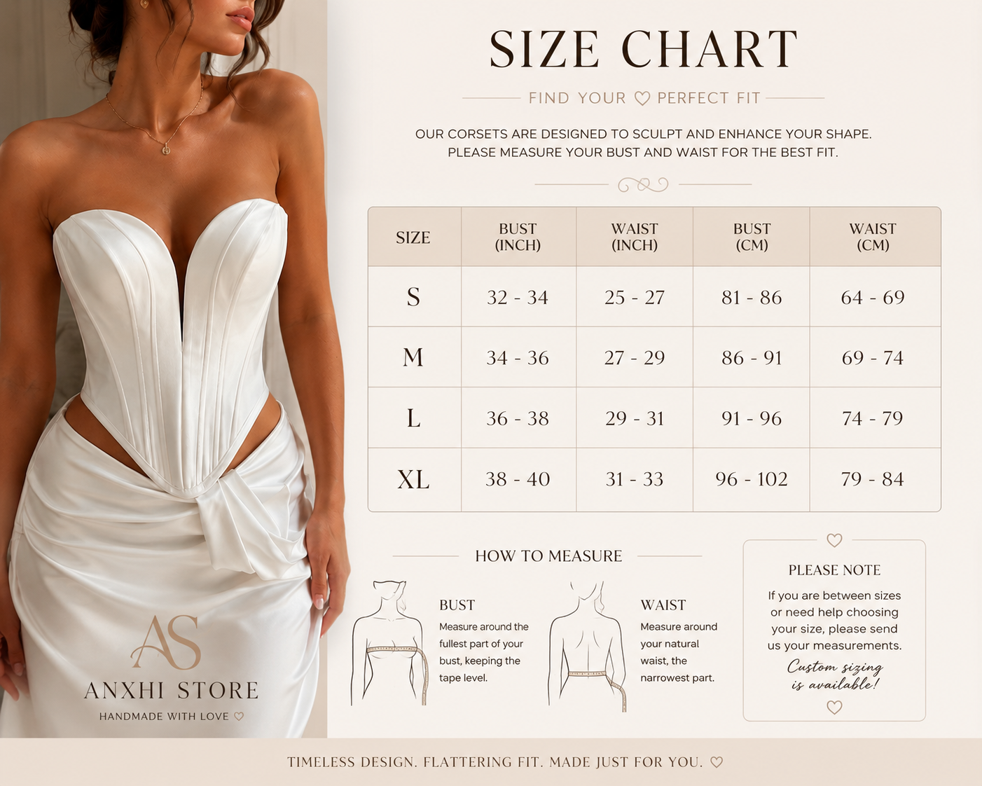 White satin corset