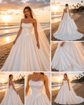 Classic Satin Ball Gown Wedding Dress