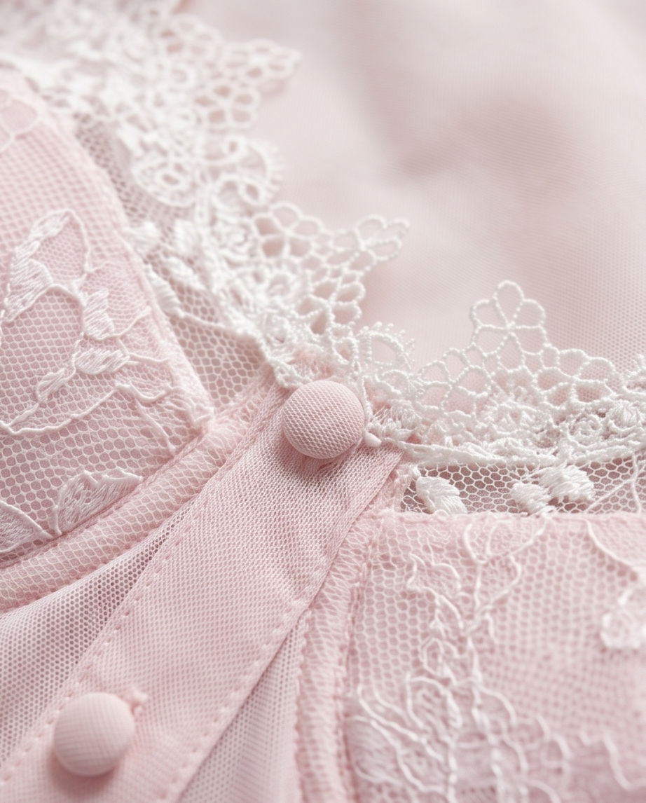 Blush Pink Lace Corset