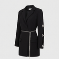 Elegant Bow Detail Blazer Dress