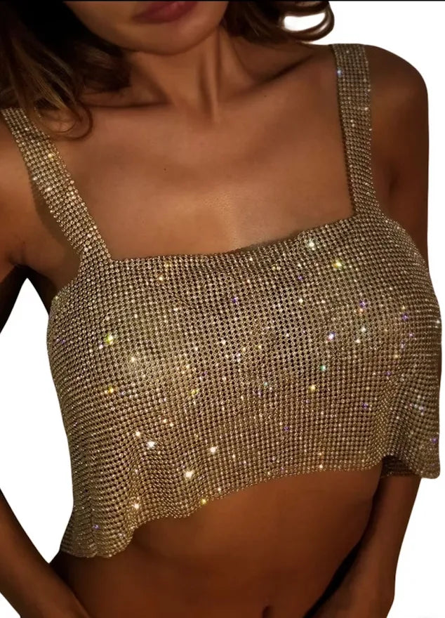 Crystal Glow Rhinestone Top